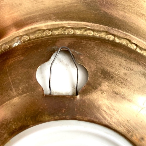 Brass and bone China decorative plate - Picture 5 of 5